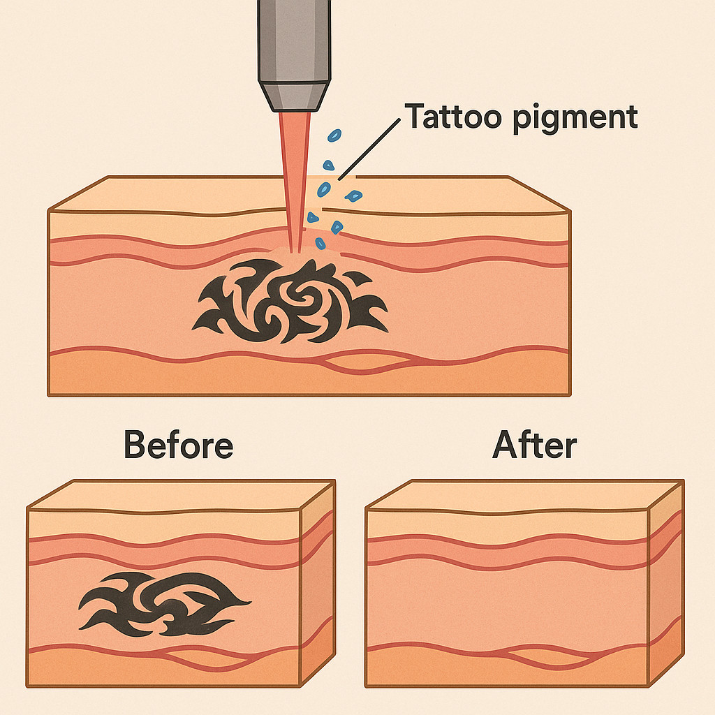 Eliminare tatuaj laser - tehnologie Q-switched și picosecond pentru îndepărtare tatuaj