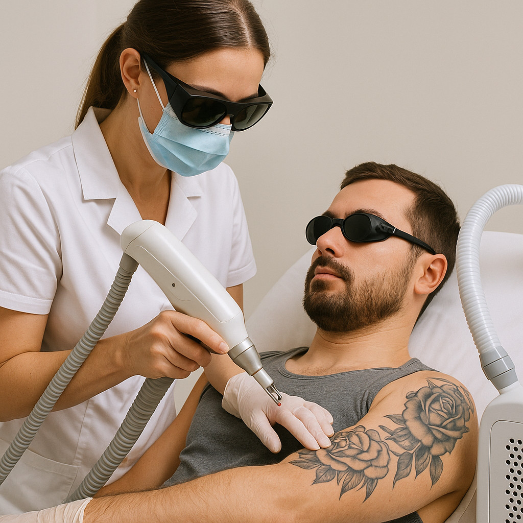 Îndepărtare tatuaj cu laser - procedură profesională cu tehnologie modernă Q-switched